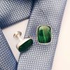 Malachite cufflinks