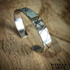 CONTEMPORARY STERLING SILVER BRACELET WITH OXIDIZE TEXTURE