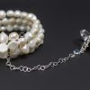 Baroque pearls bracelet with topaz and zircon