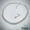 Pearls necklace and earrings
