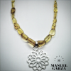 Amber and sterling silver necklace