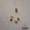 Oval rubies set